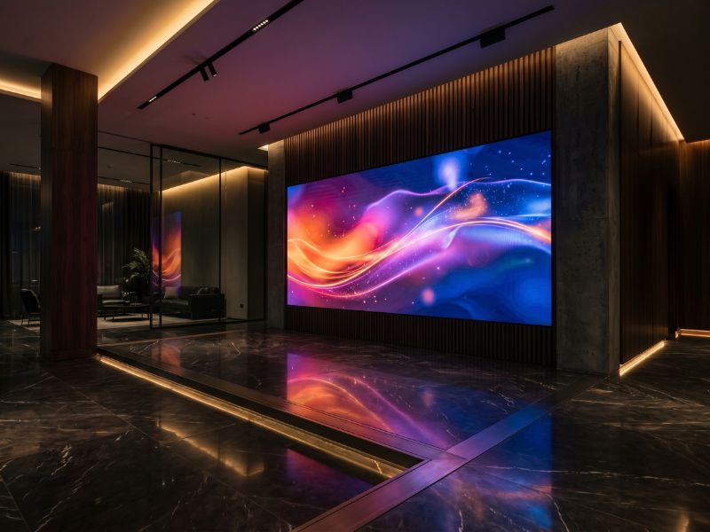 Indoor LED video wall for retail, corporate and hospitality spaces